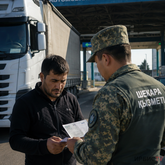 Павлодар облысы шекарасында жүк көлігінің жүргізушісі жалған құжат көрсеткен